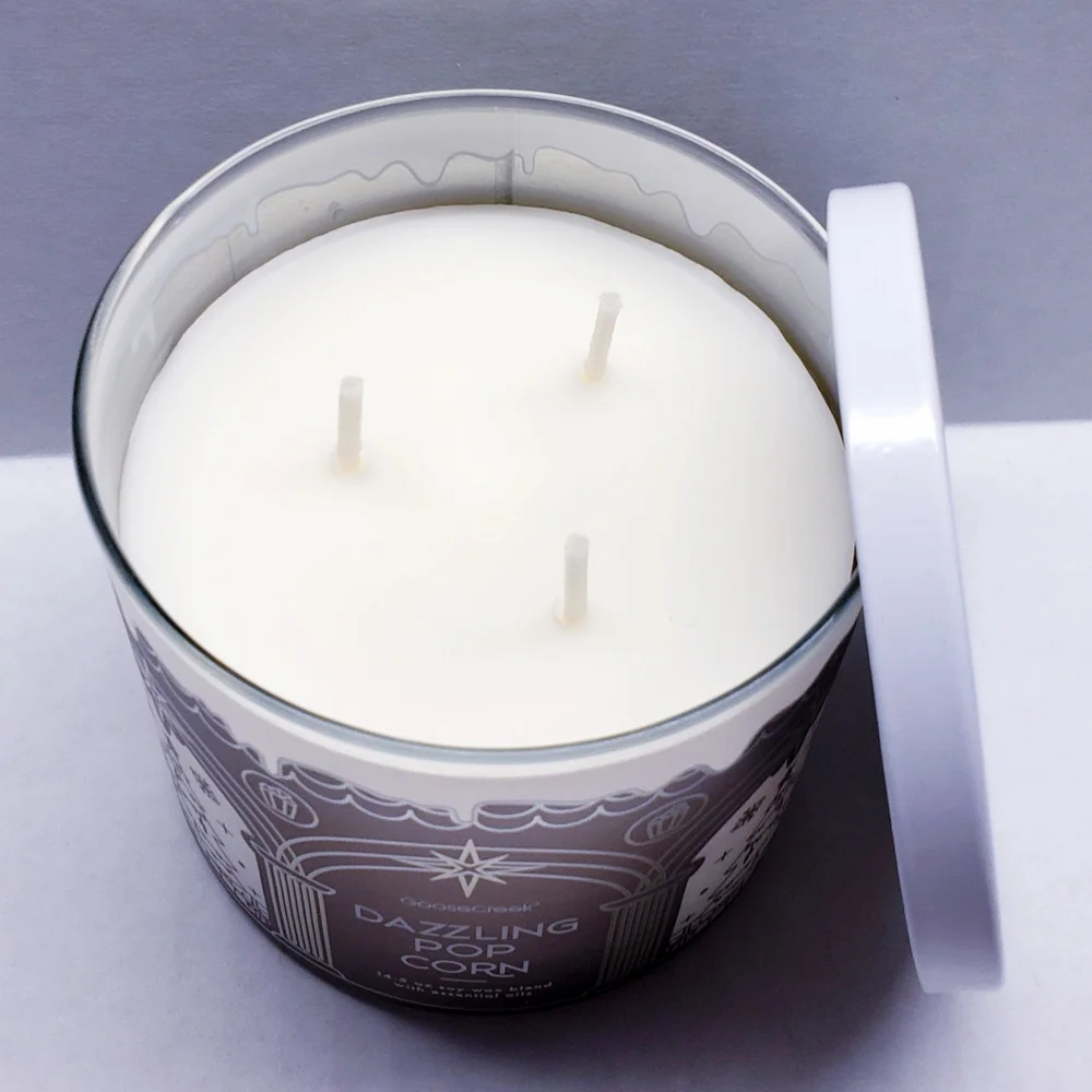 Goose Creek DAZZLING POPCORN Large 3-Wick Scented Candle, 14.5 oz